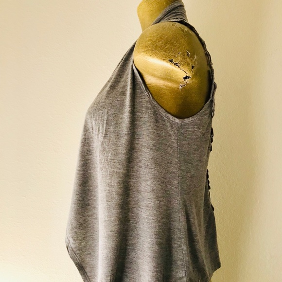 DEX Grey LACE BACK Sleeveless VEST TOP S - Picture 7 of 8